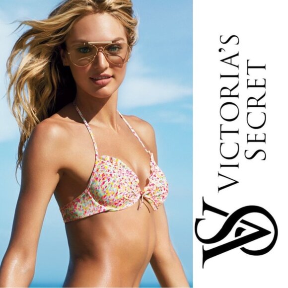 Victoria's Secret | "Confetti" Ruffle Push Up Bikini Top | Size 32B - Picture 1 of 9